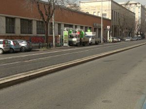 Pompa di benzina a via di Portamaggiore