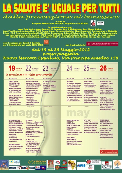 locandina La salute è uguale per tutti