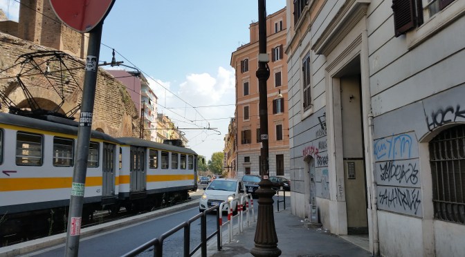 Un documento di molti anni fa sulle vibrazioni causate dalla linea Laziali – Centocelle (allora Pantano) a via Giolitti