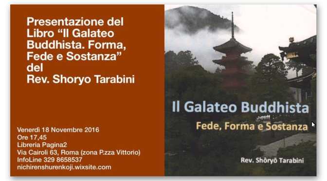 18/11/16 Presentazione del libro “IL GALATEO BUDDHISTA. FEDE, FORMA E SOSTANZA” presso la Libreria Pagina 2