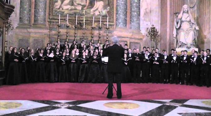 6 marzo 2017 Concerto della “University Chorale of Boston College” presso la basilica di Santa Maria degli Angeli