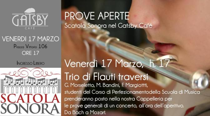 17 marzo 2017 “Prove Aperte” al Gatsby Cafe