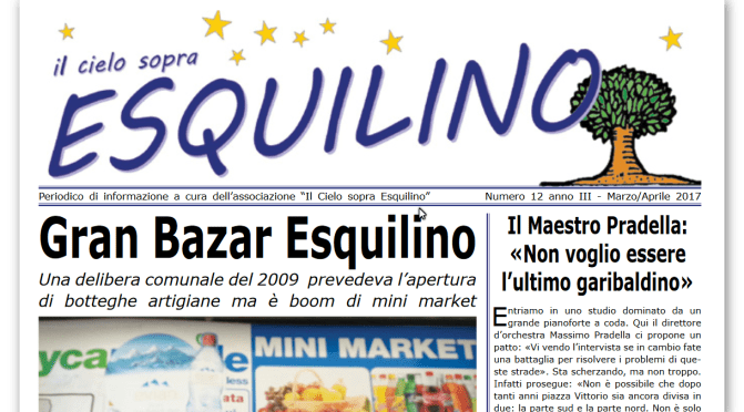 “Il Cielo sopra Esquilino” n. 12 anno II Marzo – Aprile 2017