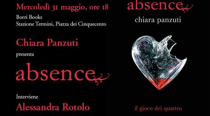 31 maggio 2017: Presentazione del libro “Absence” presso la Libreria Borri Books