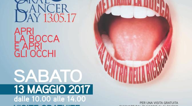 13 maggio 2017 “Oral cancer day 2017” in Piazza della Salute