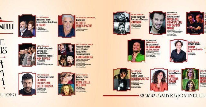 Teatro Ambra Jovinelli. Stagione teatrale 2017 – 2018
