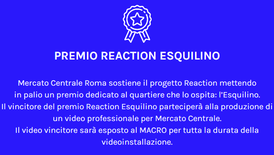 Il Mercato Centrale sostiene Reaction Roma con il Premio Esquilino. Ultimi giorni per partecipare