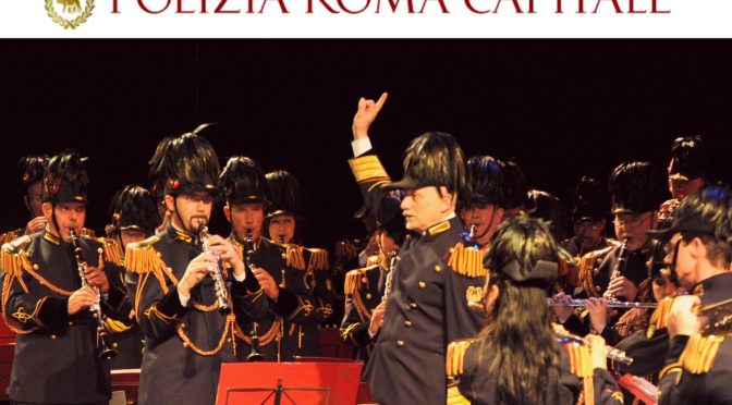 30 giugno 2018 Concerto della Banda della Polizia di Roma Capitale nell’ambito della manifestazione  “Per il cinema italiano” a Santa Croce in Gerusalemme