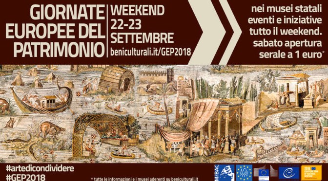22-23 settembre “Giornate Europee del Patrimonio”