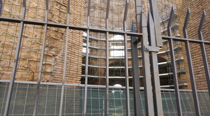 Settembre 2018: Lo stato dei restauri presso il cd. Tempio di Minerva Medica