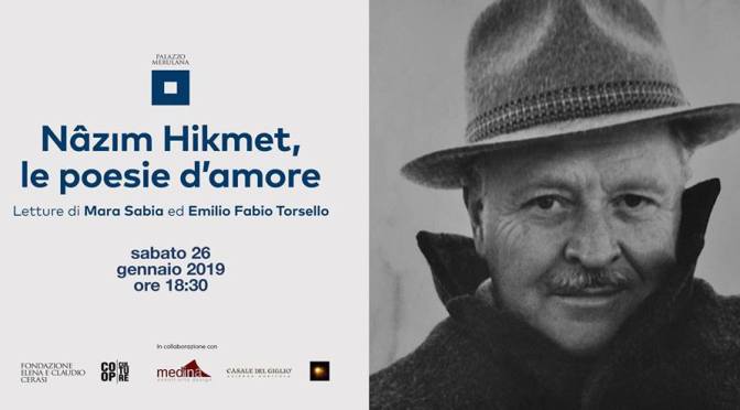 26 gennaio 2019 “Nazim Hikmet, le poesie d’amore” letture al Palazzo Merulana