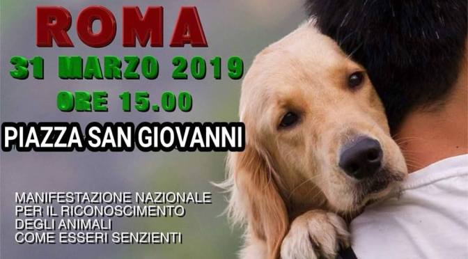 31 MARZO Manifestazione Diritti Animali”SOGGETTInonOGGETTI” a Piazza san Giovanni
