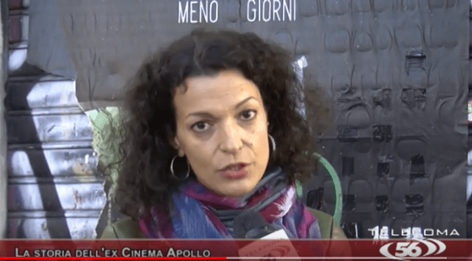 Servizio televisivo sulla storia dell’ex cinema Apollo andato in onda l’8 novembre 2019 su Teleroma 56