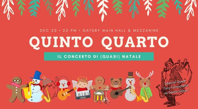 20 dicembre 2019 “Jazz by Gatsby – Quinto Quarto Xmas Edition” al Gatsby Cafè