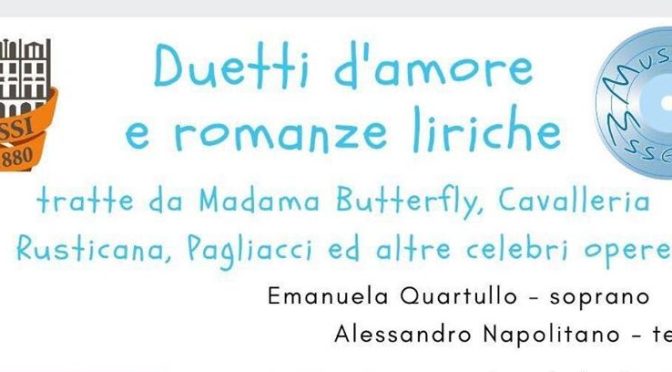 7 febbraio 2020 “Duetti D’Amore e Romanze Liriche” al Palazzo del Freddo – Fassi