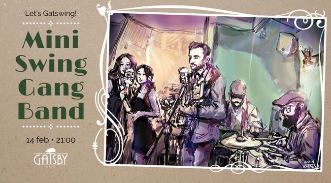 14 febbraio 2020 “Let’s GatSwing! – Mini Swing Gang Band” al Gatsby Cafè