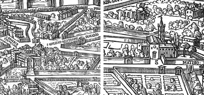 Immagini del 1625: due chiese all’Esquilino che non esistono più