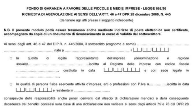 Per le piccole imprese: ecco il modulo per richiedere fino a 25000 euro alle banche