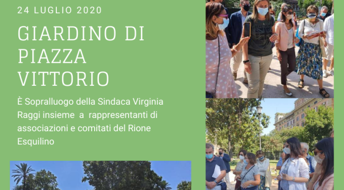 Il punto sui lavori del giardino di Piazza Vittorio