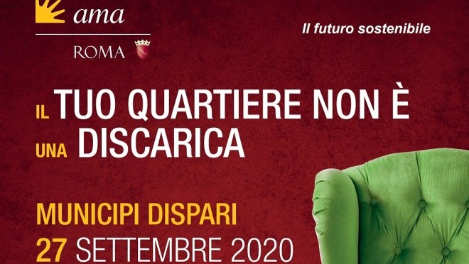 27 settembre 2020 Raccolta straordinaria gratuita dei rifiuti ingombranti nel I Municipio