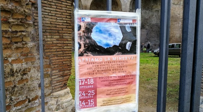 Ultimi ritocchi per le aperture straordinarie del cd. Tempio di Minerva Medica