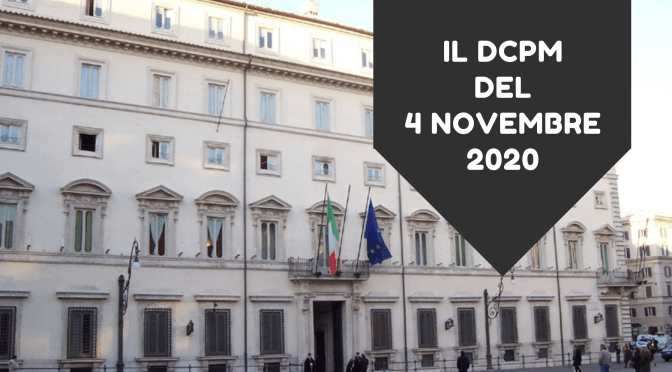 Il DCPM del 4 novembre 2020: l’infografica e il rischio covid regione per regione