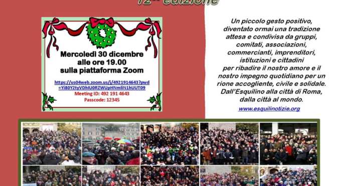 Quest’anno la foto degli auguri dell’Esquilino si farà online