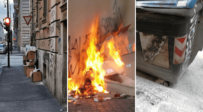 I cartoni in strada e sui marciapiedi non sono solo un problema di decoro urbano