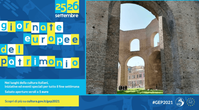 25 settembre 2021 apertura straodinaria del cd. Tempio di Minerva Medica in occasione della Giornate Europee del Patrimonio (prenotazione obbligatoria)