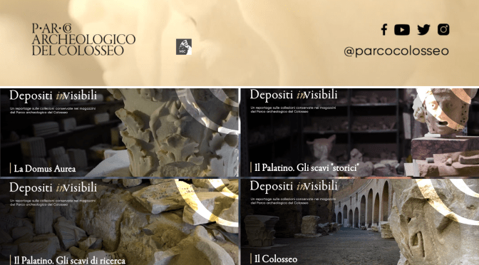 “Depositi InVisibili” un reportage in 4 filmati prodotto dal Parco archeologico del Colosseo su luoghi unici e reperti custoditi nei vari magazzini