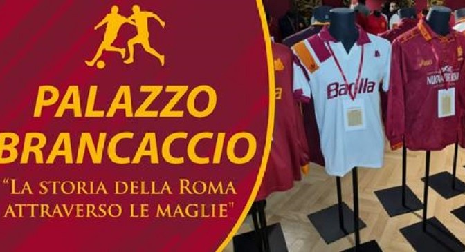 27/11 – 11/12 2021 “La storia della Roma attraverso le maglie” al Palazzo Brancaccio