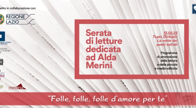 13/02/22 “Serata di letture dedicata ad Alda Merini” al Palazzo Merulana