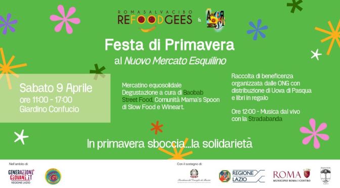 9 aprile 2022 “Festa di Primavera” al Nuovo Mercato Esquilino