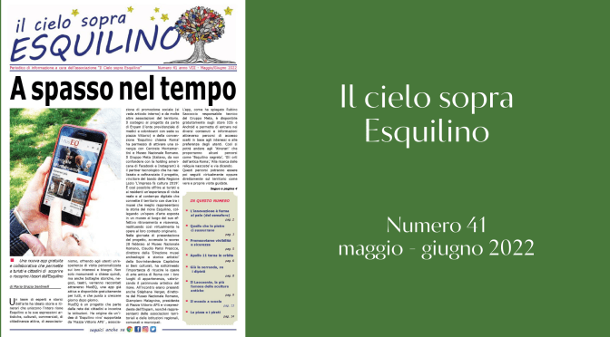 E’ uscito “Il Cielo sopra Esquilino” numero 41 – maggio/giugno 2022