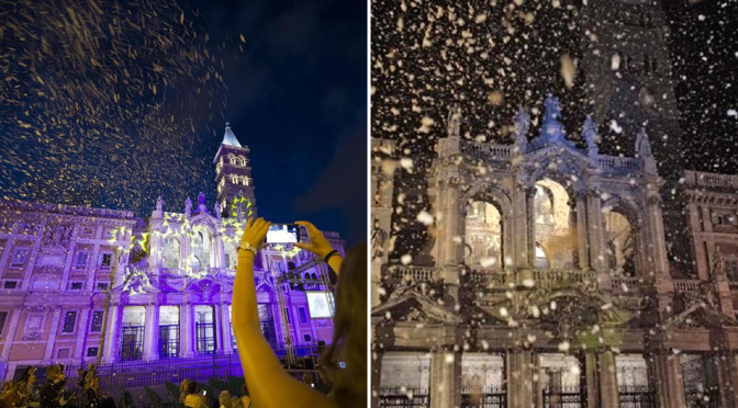 5 agosto 2022: La rievocazione del miracolo della neve ad agosto  all’Esquilino sui social