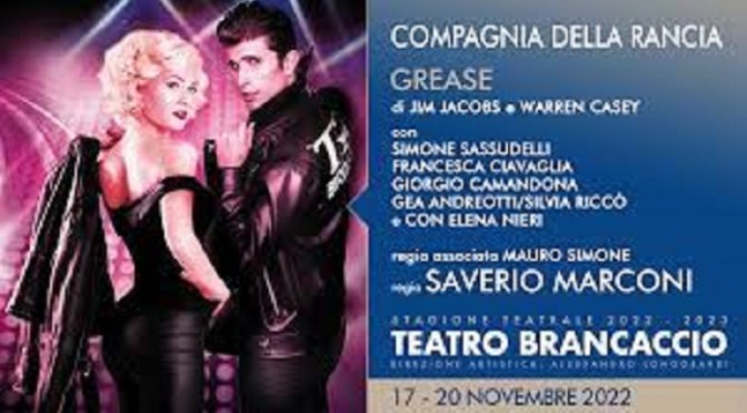 Dal 17/11 al 20/11/22 “Grease” al Teatro Brancaccio