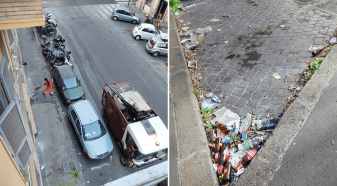 Novembre 2022: Pulizie straordinarie in alcune vie dell’Esquilino ma in altre i rifiuti sono ancora evidenti