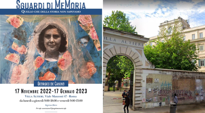 Dal 17/11/22 al 17/01/23 “Sguardi di memoria” Mostra presso Villa Altieri