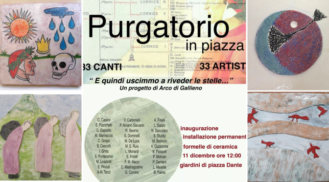 11/12/22 “Dante, Purgatorio in piazza” inaugurazione dell’installazione permanente di 33 formelle a Piazza Dante