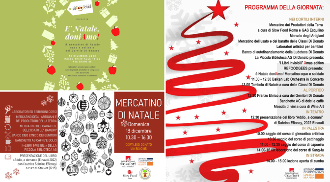 18 dicembre 2022 “Mercatino di Natale” presso la scuola Di Donato