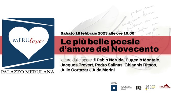 18/2/23 “Le più belle poesie d’amore del Novecento” al Palazzo Merulana
