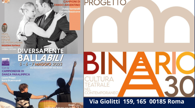 Dal 5 al 7/5/23 “Diversamente ballabili” al Teatro Binario 30