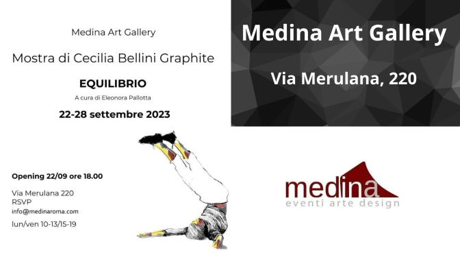 Dal 22 al 29/9/23 “Equilibrio” Mostra di Cecilia Bellini Graphite al Medina Art Gallery