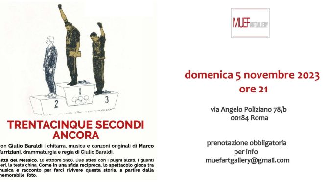 5/11/23 “Trentacinque secondi ancora” al MUEF Art Gallery. Prenotazione obbligatoria