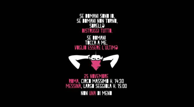 25/11/23 Corteo con partenza al Circo Massimo ed arrivo a Piazza San Giovanni contro la violenza sulle donne