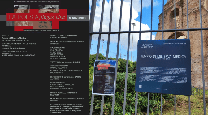 18 e 19/11/23 “La poesia, lingua viva – A piena voce” Tempio di Minerva Medica