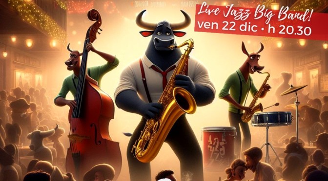 22/12/23 “Quinto Quarto: il film di Natale 2023! (jazz live big band)” al Gatsby Cafè