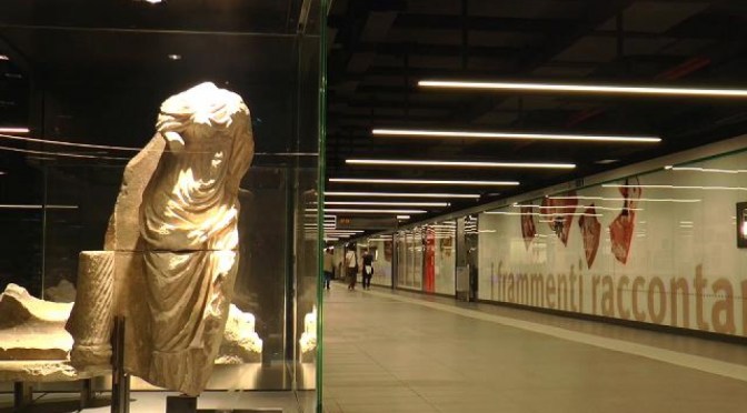 La stazione della Metro C a San Giovanni: un autentico tesoro sotterraneo