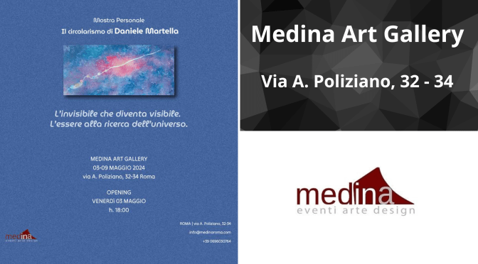 Dal 3 all’ 9/5/24 “L’invisibile che diventa visibile. L’essere alla ricerca dell’universo” mostra al Medina Art Gallery
