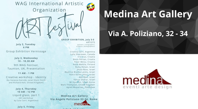 Dal 2 al 7 /7/24 “Wag Art Festival” al Medina Art Gallery